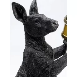 Tischleuchten-KARE Design Tischleuchte Animal Kangaroo Schwarz Matt 46Cm