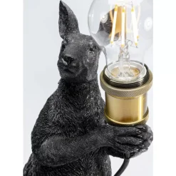 Tischleuchten-KARE Design Tischleuchte Animal Kangaroo Schwarz Matt 46Cm