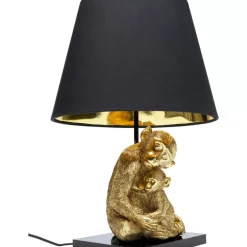 Tischleuchten-KARE Design Tischleuchte Animal Monkey Love Hug Gold 50Cm