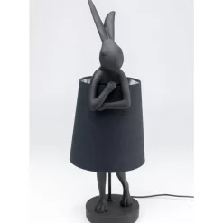 Tischleuchten-KARE Design Tischleuchte Animal Rabbit Matt Schwarz 68Cm