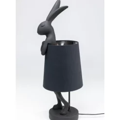 Tischleuchten-KARE Design Tischleuchte Animal Rabbit Matt Schwarz 68Cm