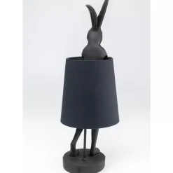 Tischleuchten-KARE Design Tischleuchte Animal Rabbit Matt Schwarz 68Cm