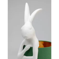 Tischleuchten-KARE Design Tischleuchte Animal Rabbit Weis/Grun 68Cm