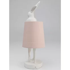 Tischleuchten-KARE Design Tischleuchte Animal Rabbit Weis/Rosa 50Cm