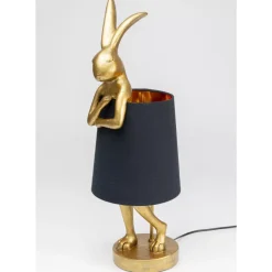 Tischleuchten-KARE Design Tischleuchte Animal Rabbit Gold/Schwarz 68Cm