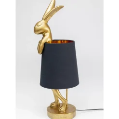 Tischleuchten-KARE Design Tischleuchte Animal Rabbit Gold/Schwarz 68Cm