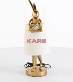 Tischleuchten-KARE Design Tischleuchte Animal Rabbit Gold/Weis 50Cm