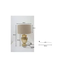 Tischleuchten-KARE Design Tischleuchte Barock Gold Beige 49Cm