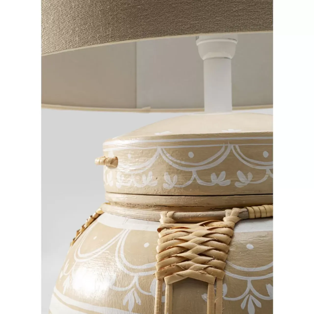 Tischleuchten-KARE Design Tischleuchte Basket Creme