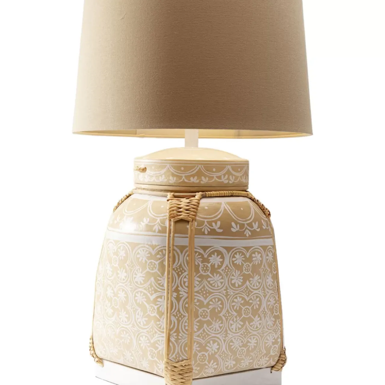 Tischleuchten-KARE Design Tischleuchte Basket Creme