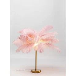Tischleuchten-KARE Design Tischleuchte Feather Palm Pink 60Cm