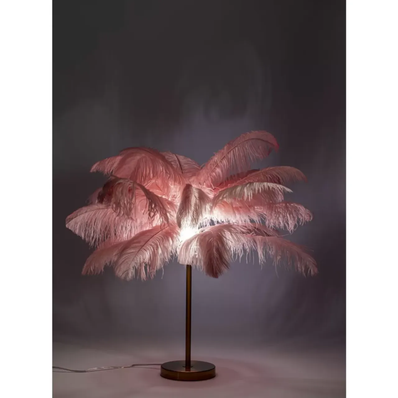 Tischleuchten-KARE Design Tischleuchte Feather Palm Pink 60Cm