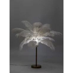 Tischleuchten-KARE Design Tischleuchte Feather Palm Weis 60Cm