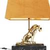 Tischleuchten-KARE Design Tischleuchte Geometric Leopard Braun 36Cm