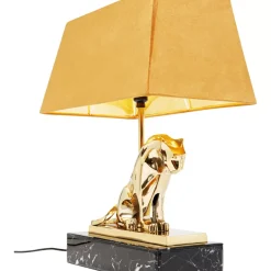 Tischleuchten-KARE Design Tischleuchte Geometric Leopard Braun 36Cm