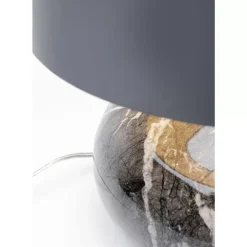 Tischleuchten-KARE Design Tischleuchte Mamo Deluxe Grau 38Cm