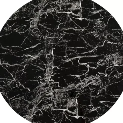 Tische-KARE Design Tischplatte Schickeria Marmoroptik Schwarz O80Cm