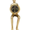 Uhren-KARE Design Tischuhr Sitting Man Gold 8X27Cm