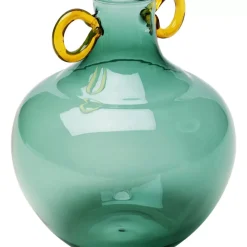 Vasen-KARE Design Vase Amore Handle Blau 16Cm