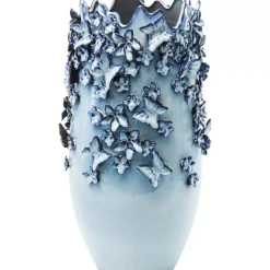 Vasen-KARE Design Vase Butterflies Lightblue 50Cm