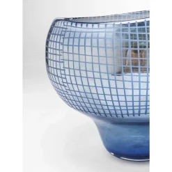 Vasen-KARE Design Vase Grid Luster Blau 28Cm