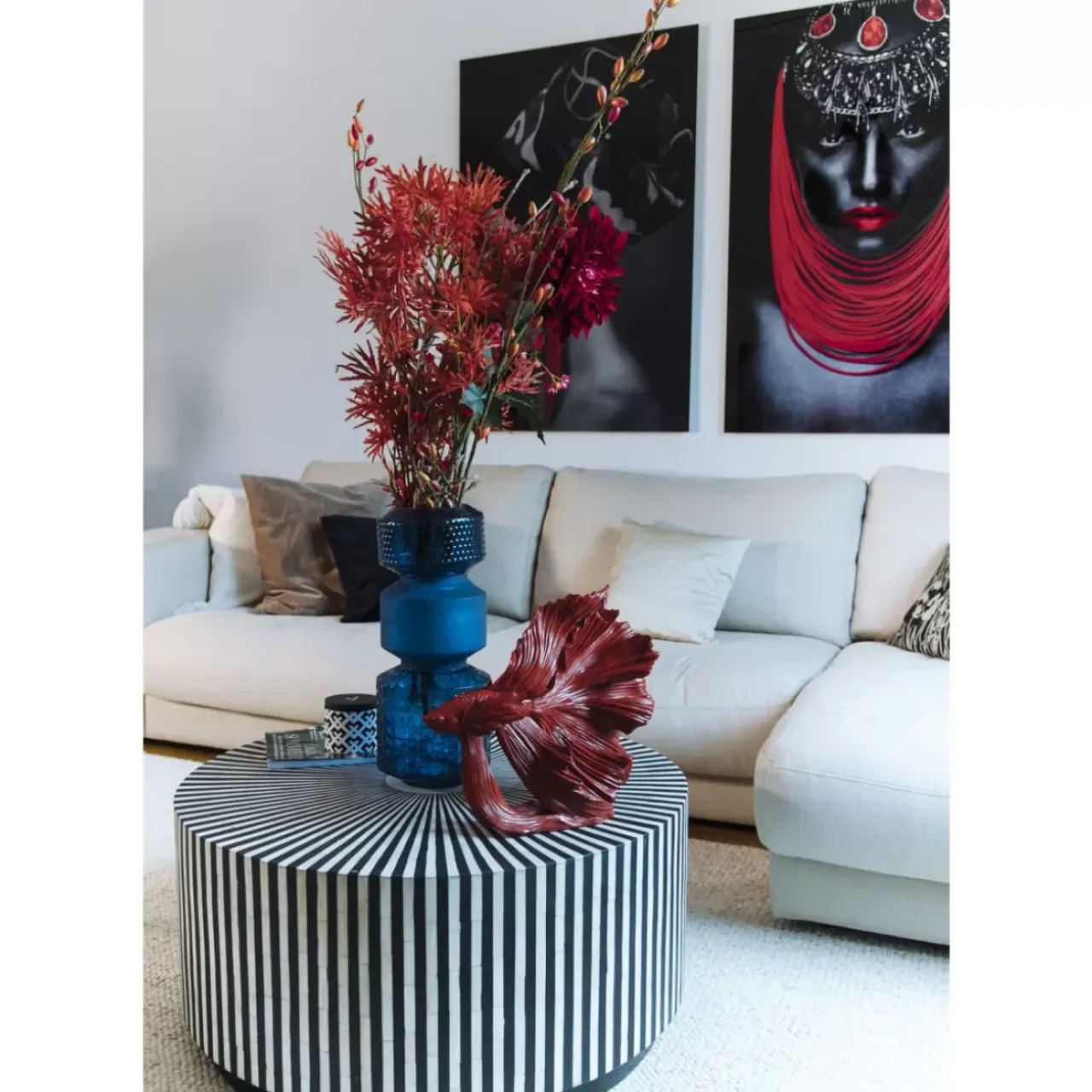 Vasen-KARE Design Vase Marvelous Duo Blau 36Cm