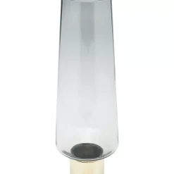 Vasen-KARE Design Vase Noble Ring Grau 40Cm