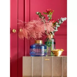 Vasen-KARE Design Vase Positano Belly Blau 21Cm