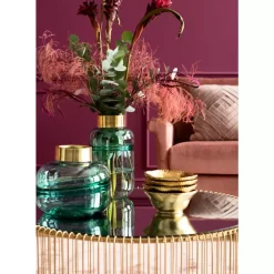 Vasen-KARE Design Vase Positano Belly Grun 21Cm