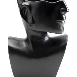 Vasen-KARE Design Vase Rostro Side Schwarz 27Cm