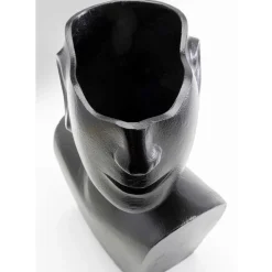 Vasen-KARE Design Vase Rostro Side Schwarz 27Cm