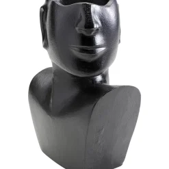 Vasen-KARE Design Vase Rostro Side Schwarz 27Cm