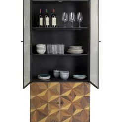 Regale-KARE Design Vitrine Illusion Gold 90X180Cm