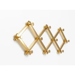 Kleinmöbel & Sonstiges-KARE Design Wandgarderobe Crossing Gold 9(+71)Cm