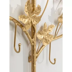 Kleinmöbel & Sonstiges-KARE Design Wandgarderobe Leafline Gold 93Cm