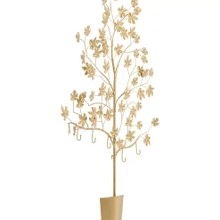 Kleinmöbel & Sonstiges-KARE Design Wandgarderobe Leafline Gold 93Cm