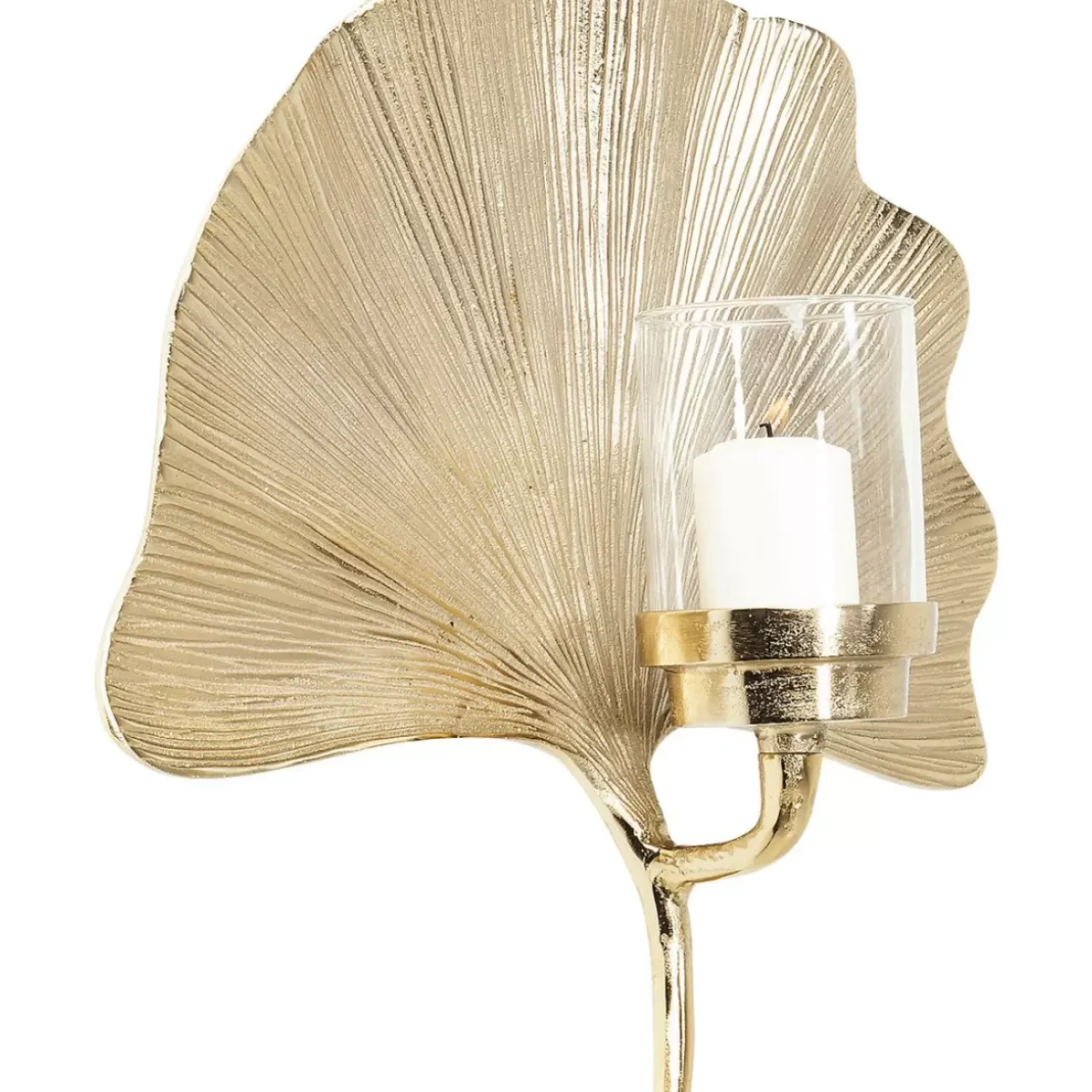 Bilder-KARE Design Wandkerzenhalter Ginkgo Leaf 45Cm