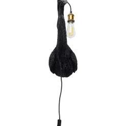 Wandleuchten-KARE Design Wandleuchte Animal Heron Schwarz 26X62Cm