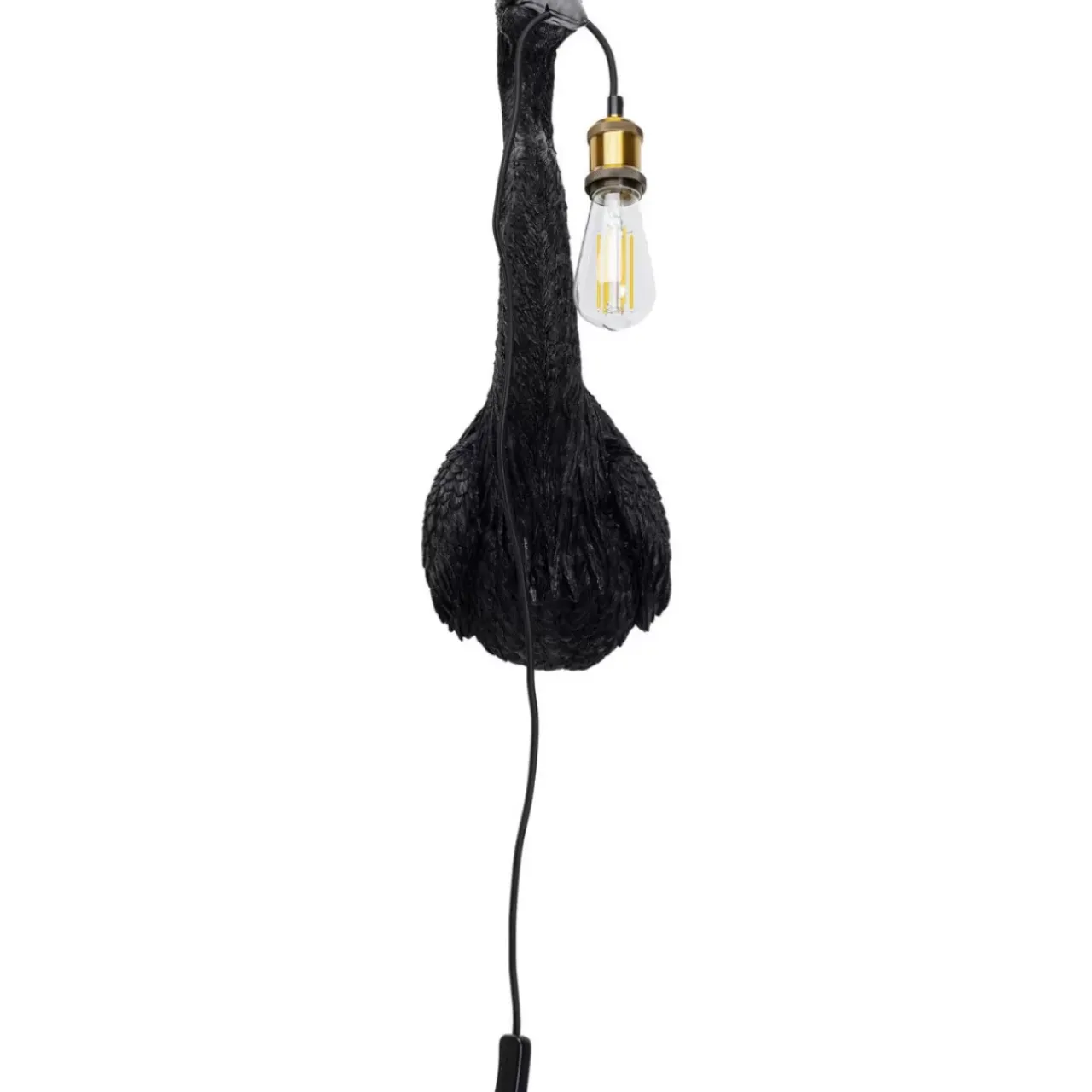 Wandleuchten-KARE Design Wandleuchte Animal Heron Schwarz 26X62Cm