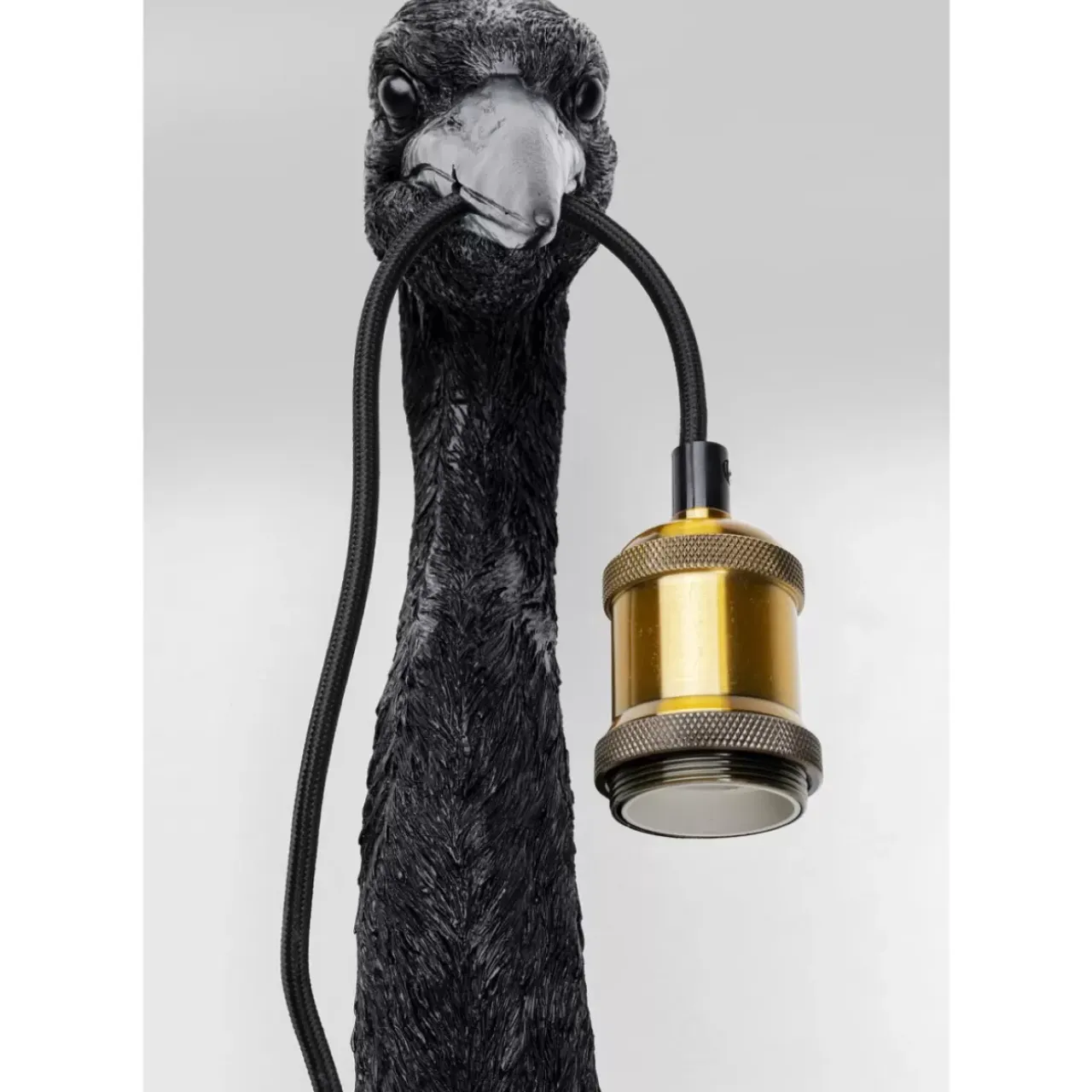 Wandleuchten-KARE Design Wandleuchte Animal Heron Schwarz 26X62Cm