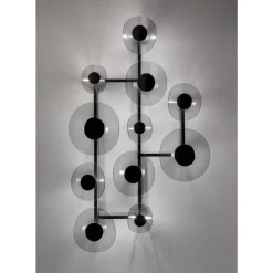 Wandleuchten-KARE Design Wandleuchte Mariposa Schwarz Smoke 116X198Cm