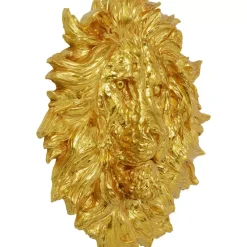 Bilder-KARE Design Wandobjekt Lion Head Gold 90X100Cm