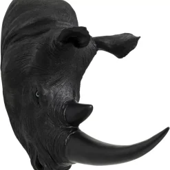 Bilder-KARE Design Wandobjekt Rhino Head Antique Schwarz