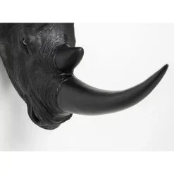 Bilder-KARE Design Wandobjekt Rhino Head Antique Schwarz