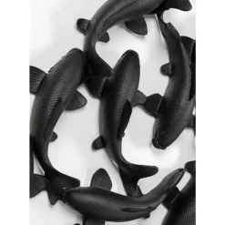 Bilder-KARE Design Wandobjekt School Of Koi Schwarz O160Cm