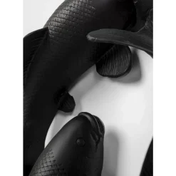 Bilder-KARE Design Wandobjekt School Of Koi Schwarz O160Cm