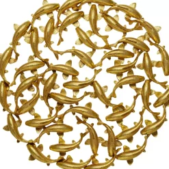Bilder-KARE Design Wandobjekt School Of Koi Gold O160Cm