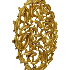Bilder-KARE Design Wandobjekt School Of Koi Gold O160Cm
