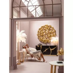 Bilder-KARE Design Wandobjekt School Of Koi Gold O160Cm