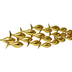 Bilder-KARE Design Wandobjekt School Of Tuna Gold 181X41Cm
